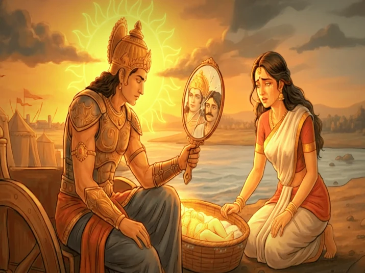 সূর্যদেব ও কুন্তীর মিলনে কর্ণের জন্ম হলেও, তাঁকে কেন নদীতে ভাসানো হয়েছিল?